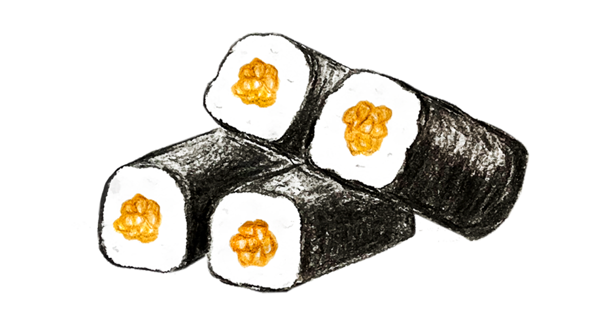 鉄火巻き 飲食店専門手描きイラスト そらまめ堂 鉄火巻き 飲食店専門手描きイラスト そらまめ堂